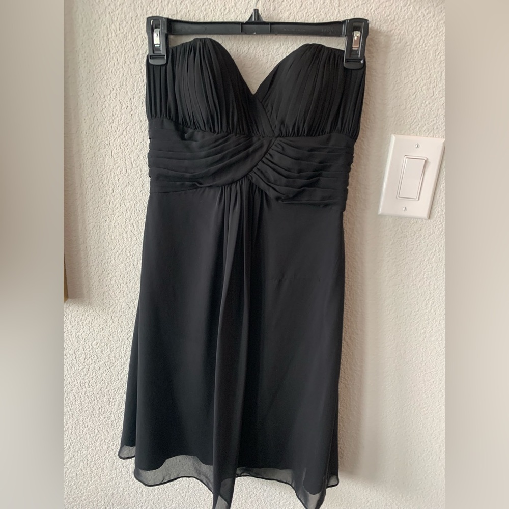 White House Black Market strapless black dress